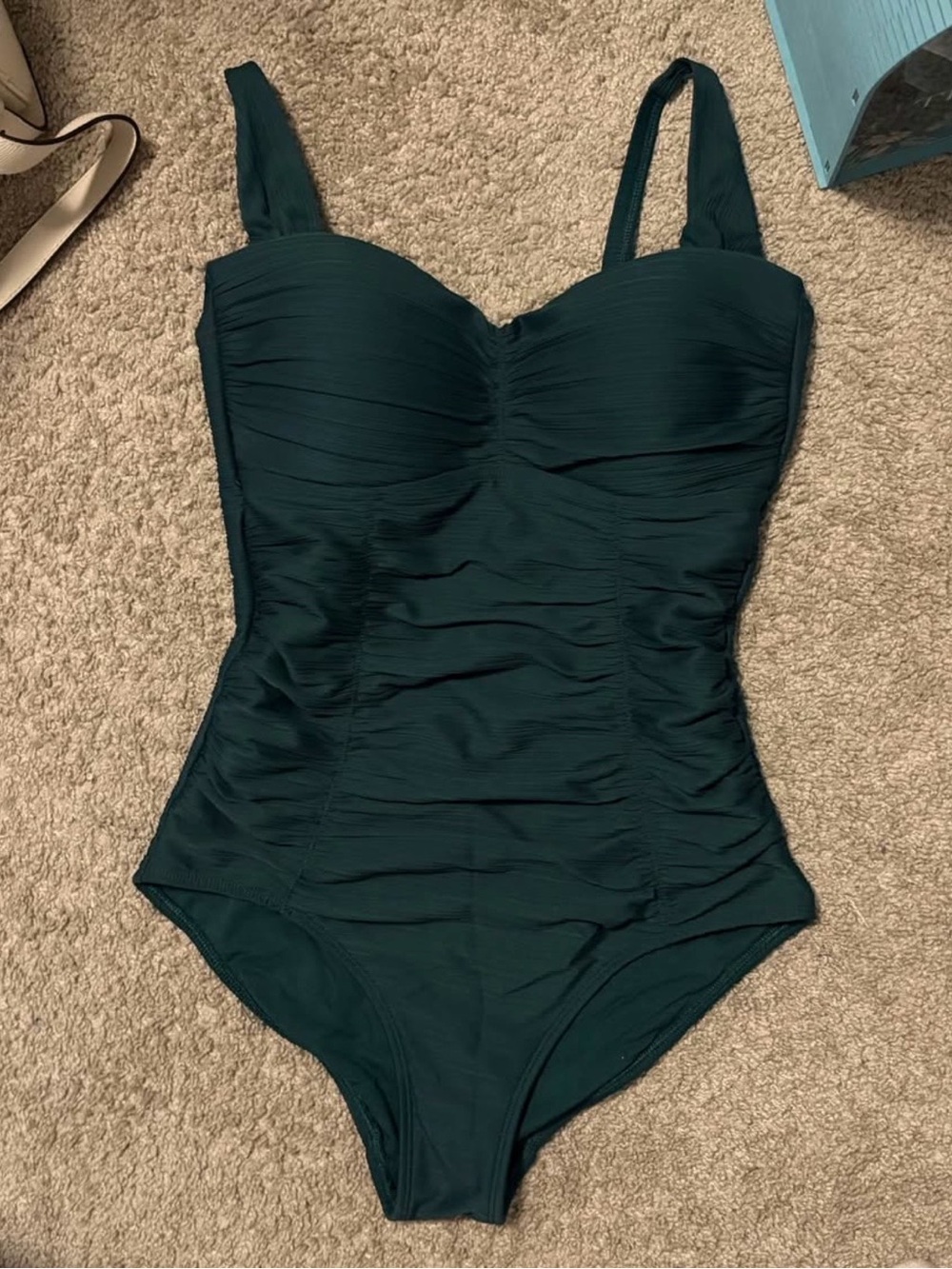 Skye Swimwear Dark Teal Ruched One-Piece